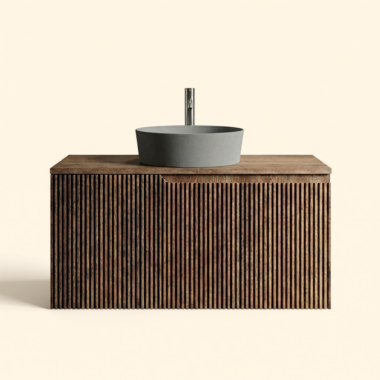 Modern Rustic Industrial Organic Bathroom Vanity - 120cm