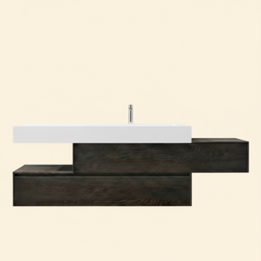 Sculptural Modern 160cm Bathroom Vanity